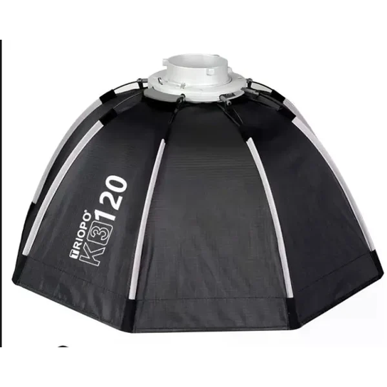 Triopo K3-120+TR-07C Softbox Octogonal Universal 120 Cm Montura Bowens y Speedlight 1