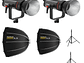 Triopo Kit 2 Luces 150W Mars M150Bi Con Cajas de Luz y Trípodes - Miniatura 1