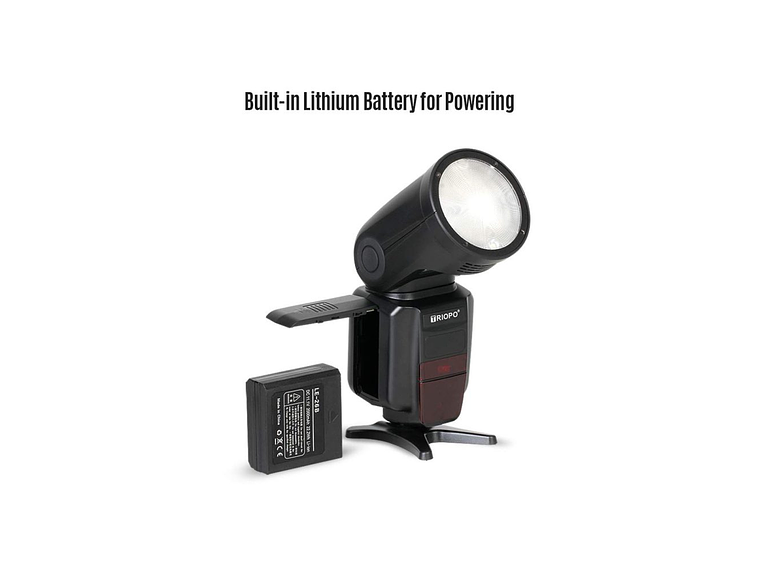 Triopo R1 Flash Cabeza Redonda, TTL, 2.4G Compatible Con Canon y Nikon 2