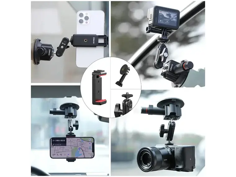 Ulanzi SC-01 Soporte Para Teléfonos o Cámara Deportiva en Vidrios 3