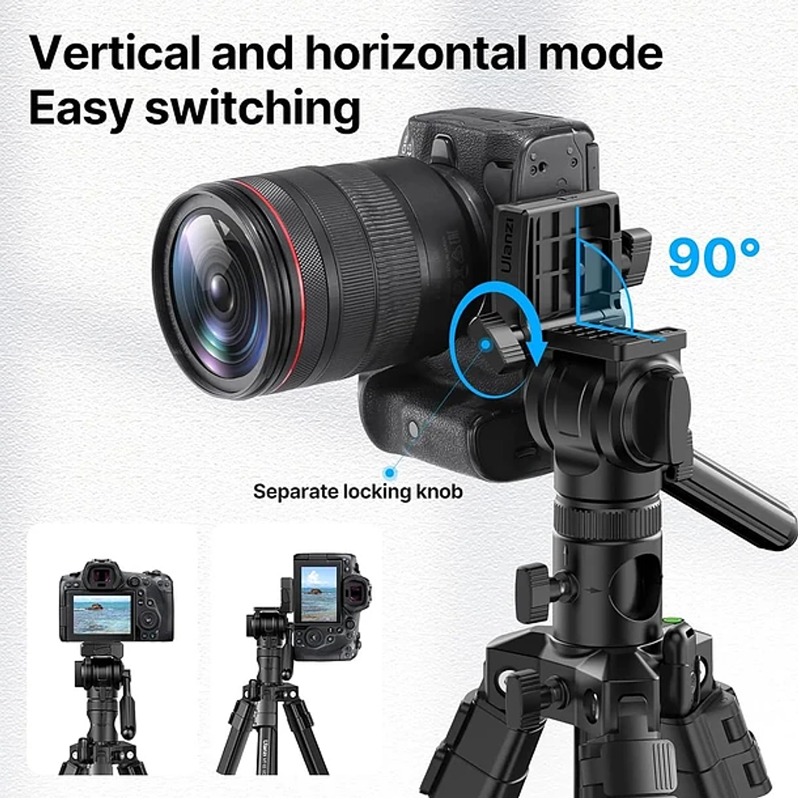Ulanzi MT-65 Trípode Video Horizontal y Vertical, Galleta Tipo Arca y Control Remoto Para Cámaras Reflex 3