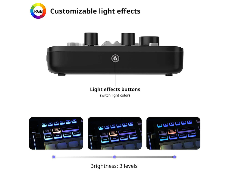 Ulanzi AX01 UCaster Live Tarjeta de Sonido Para Podcast y Streaming Con Batería Recargable 6