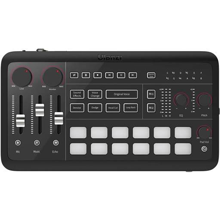 Ulanzi AX01 UCaster Live Tarjeta de Sonido Para Podcast y Streaming Con Batería Recargable 2