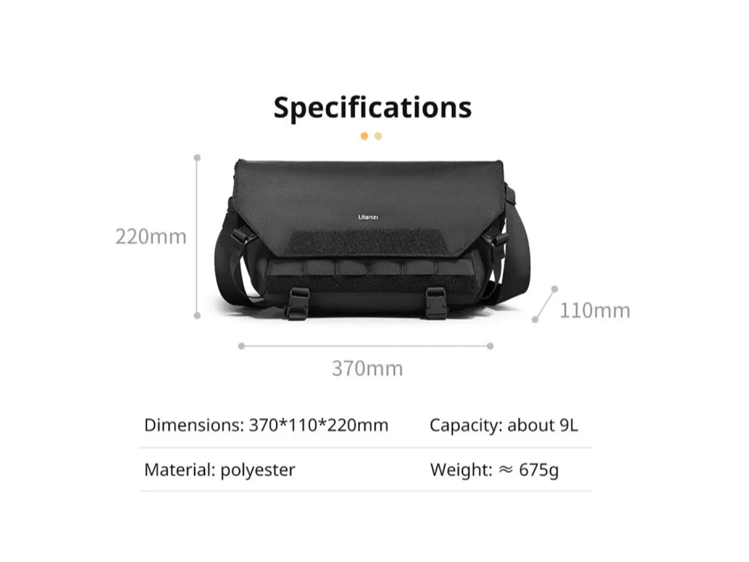 Ulanzi BC08 Tactical Shoulder Bag Bolso Para Equipos Audiovisuales B010 4