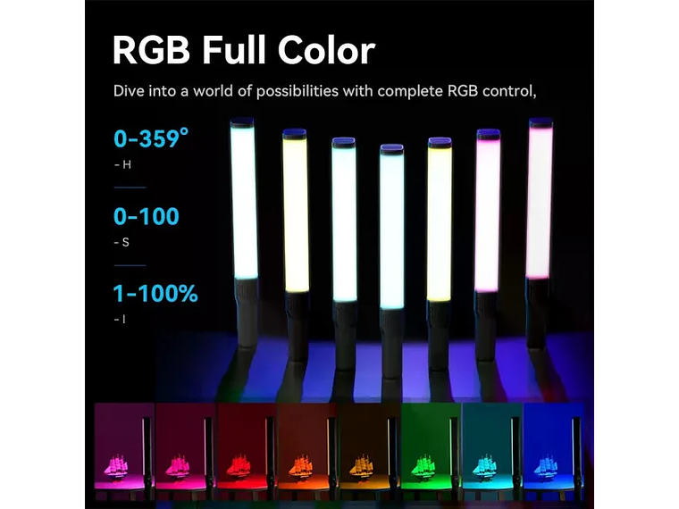 Ulanzi VL360 RGB Espada Led Con Aletas 4