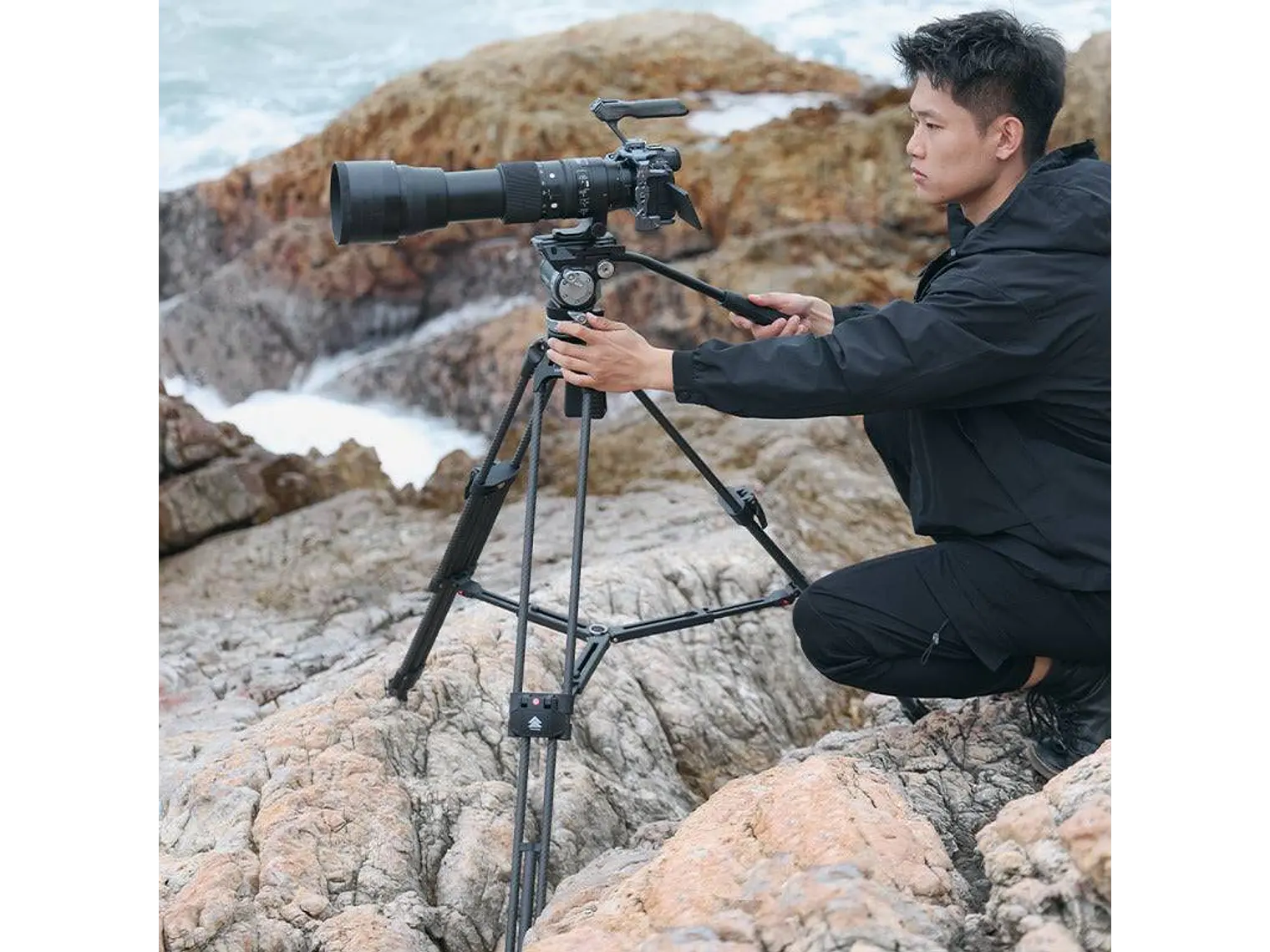 Ulanzi Video Fast de Fibra de Carbono Trípode Profesional Avanzado Para Video y Cine T046 7