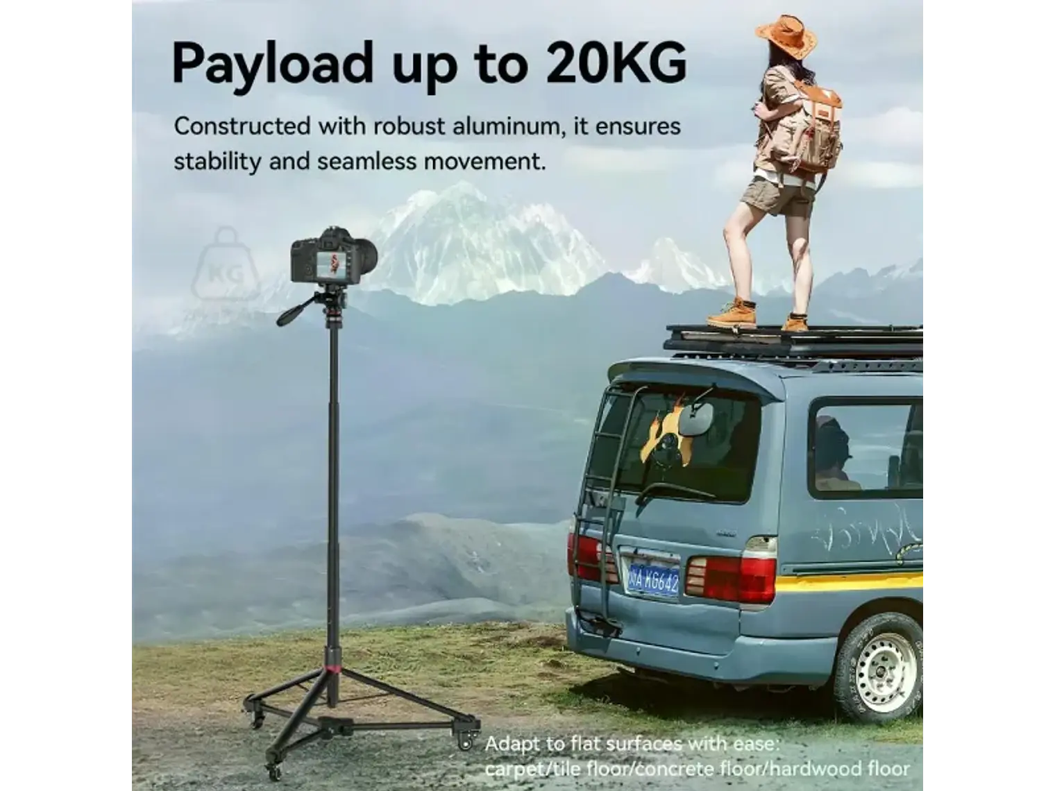 Ulanzi AT-02 Dolly Para Trípode 5