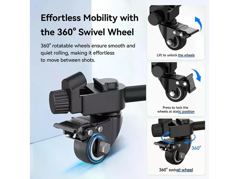 Ulanzi AT-02 Dolly Para Trípode 6