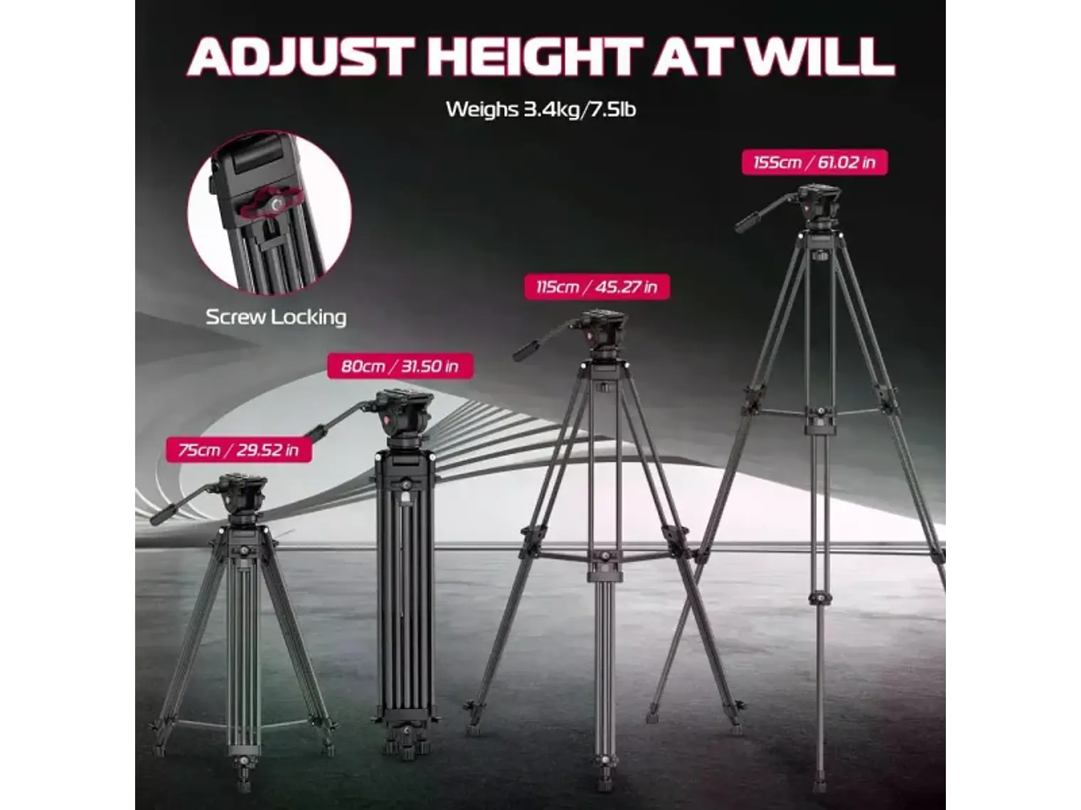 Ulanzi MT-81 Trípode de Video Con Equilibrio de Cabezal 5