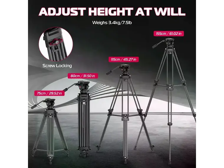 Ulanzi MT-81 Trípode de Video Con Equilibrio de Cabezal 5