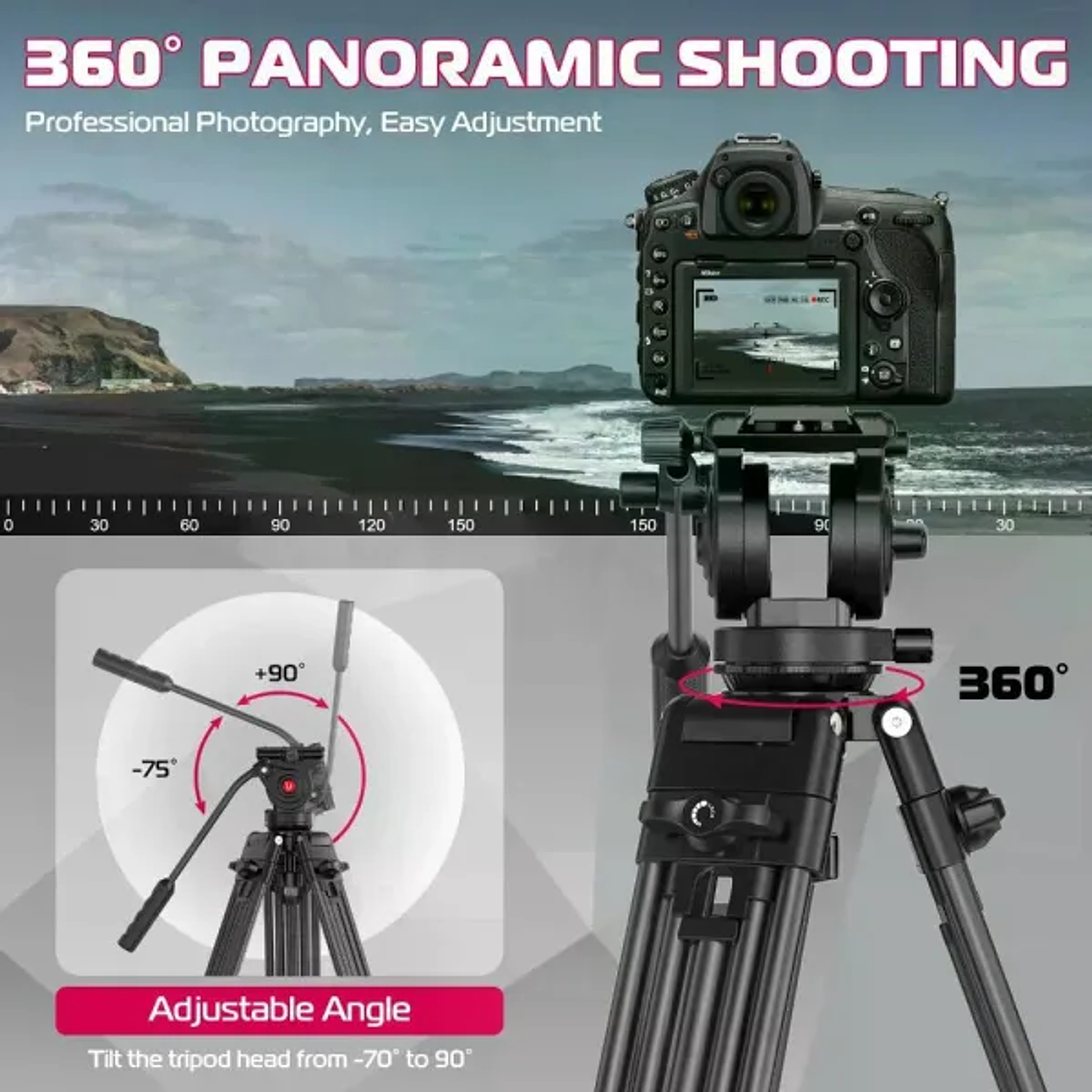 Ulanzi MT-81 Trípode de Video Con Equilibrio de Cabezal 6