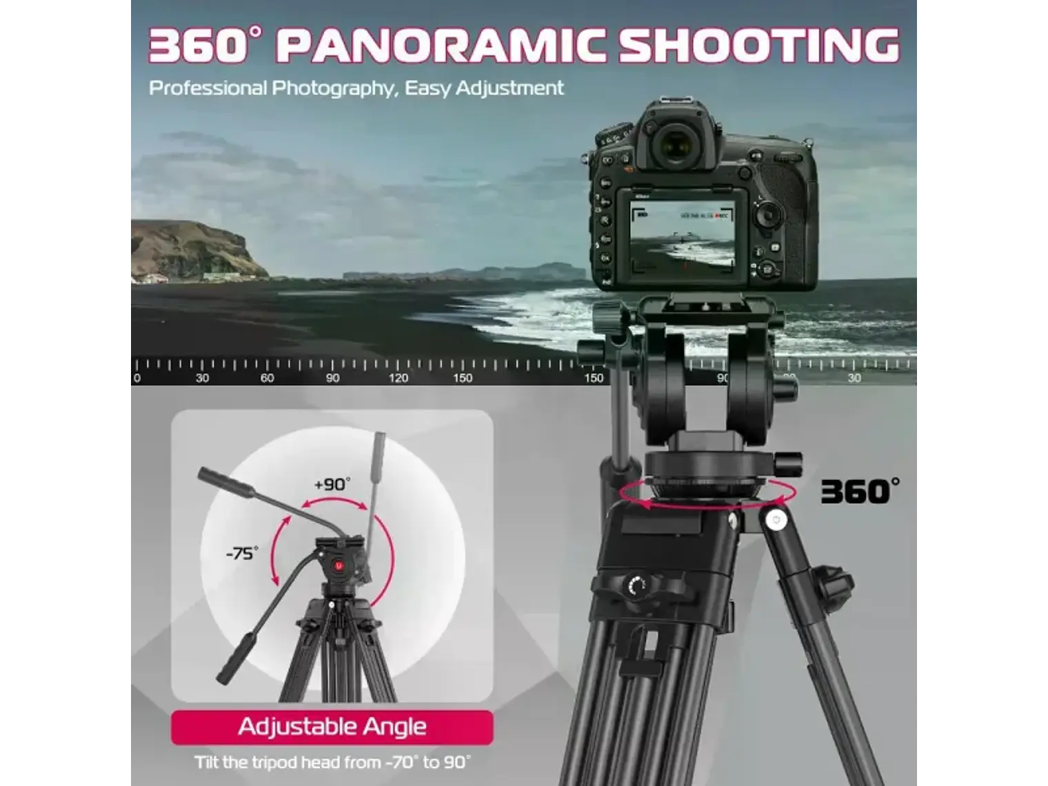 Ulanzi MT-81 Trípode de Video Con Equilibrio de Cabezal 6