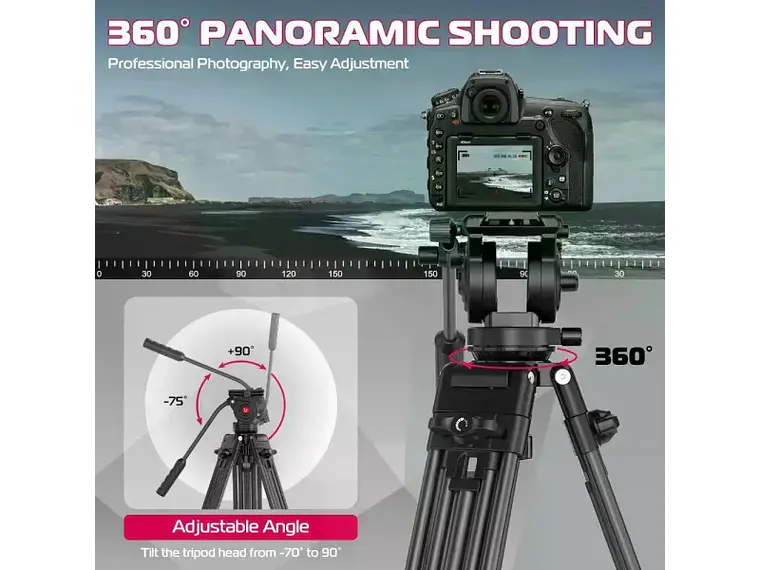 Ulanzi MT-81 Trípode de Video Con Equilibrio de Cabezal 6