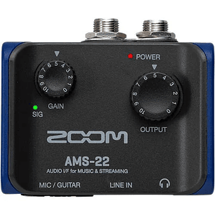 Zoom AMS-22 2×2 Interfaz de Audio Para Teléfonos, Tablets o Computador