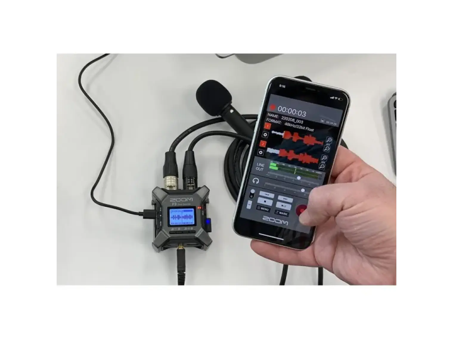 Zoom F3 Grabadora de Campo Compacta Entradas XLR 5