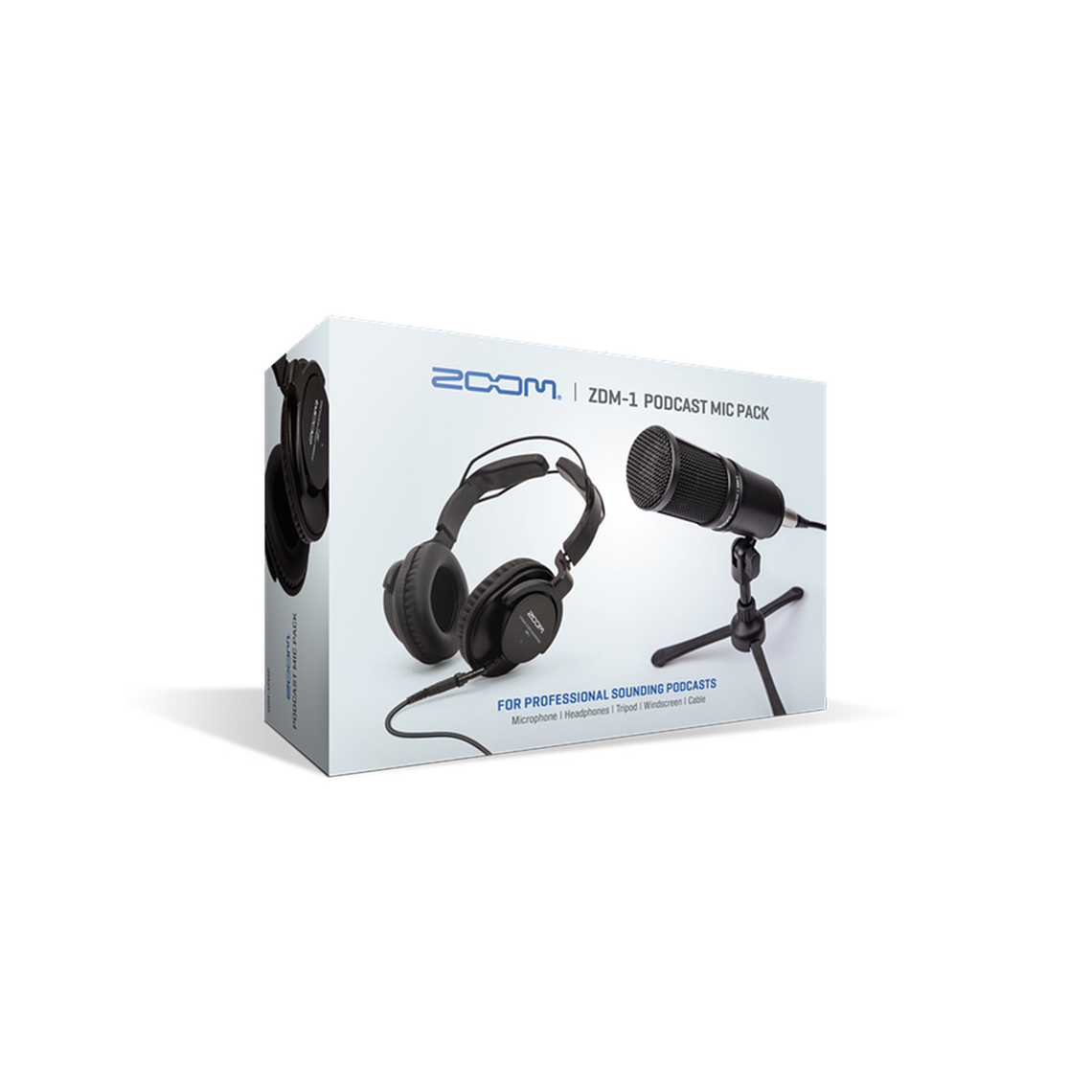 Zoom ZDM-1PMP Pack Podcast con Audífonos, Parabrisas, XLR y Soporte de Mesa 1