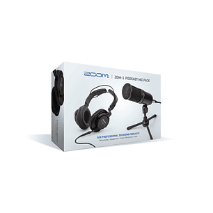Zoom ZDM-1PMP Pack Podcast con Audífonos, Parabrisas, XLR y Soporte de Mesa