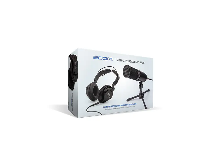 Zoom ZDM-1PMP Pack Podcast con Audífonos, Parabrisas, XLR y Soporte de Mesa 1