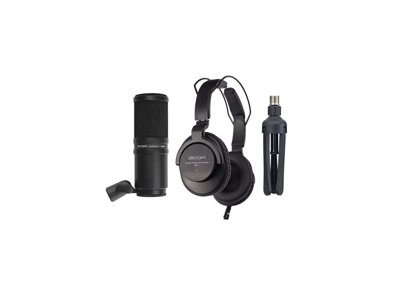 Zoom ZDM-1PMP Pack Podcast con Audífonos, Parabrisas, XLR y Soporte de Mesa 2