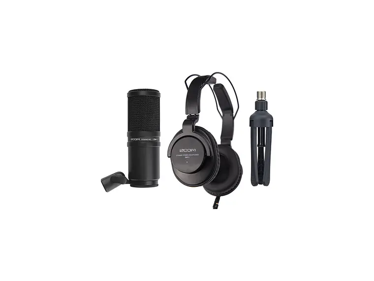 Zoom ZDM-1PMP Pack Podcast con Audífonos, Parabrisas, XLR y Soporte de Mesa 2