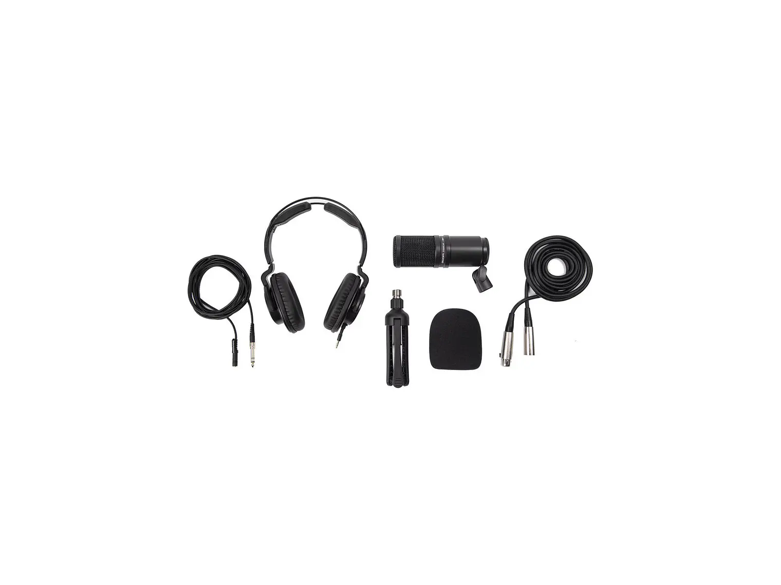 Zoom ZDM-1PMP Pack Podcast con Audífonos, Parabrisas, XLR y Soporte de Mesa 3