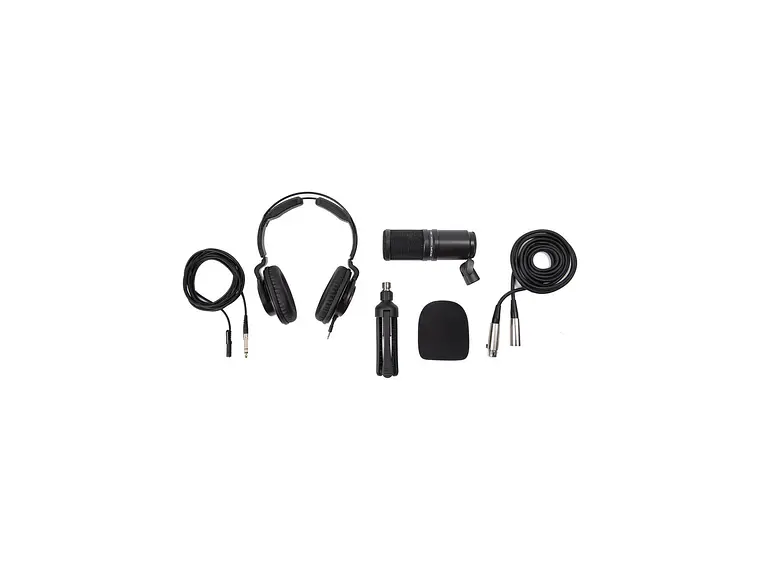 Zoom ZDM-1PMP Pack Podcast con Audífonos, Parabrisas, XLR y Soporte de Mesa 3