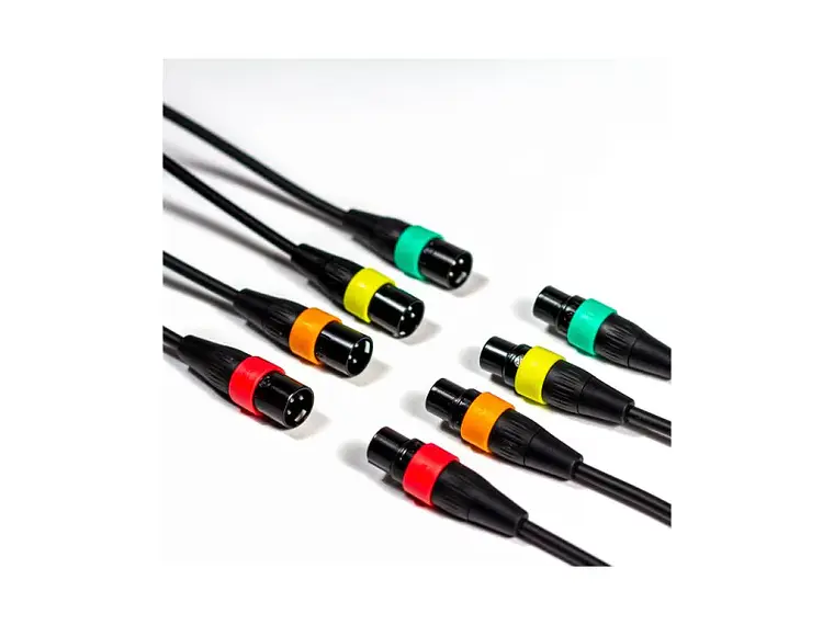 Zoom XLR-4c/CP Pack de 4 Cables Micrófono Con Anillos de Colores 3