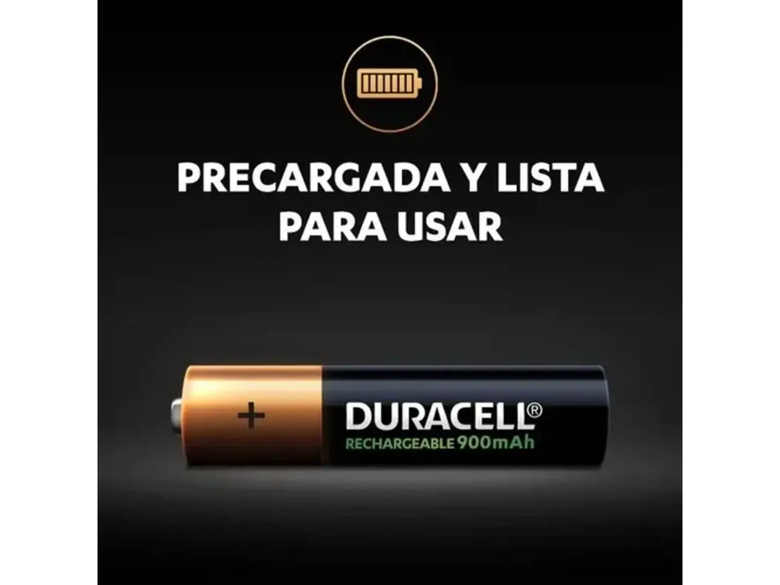 Duracell Pilas RECARGABLES 900MAH AAA X4 3