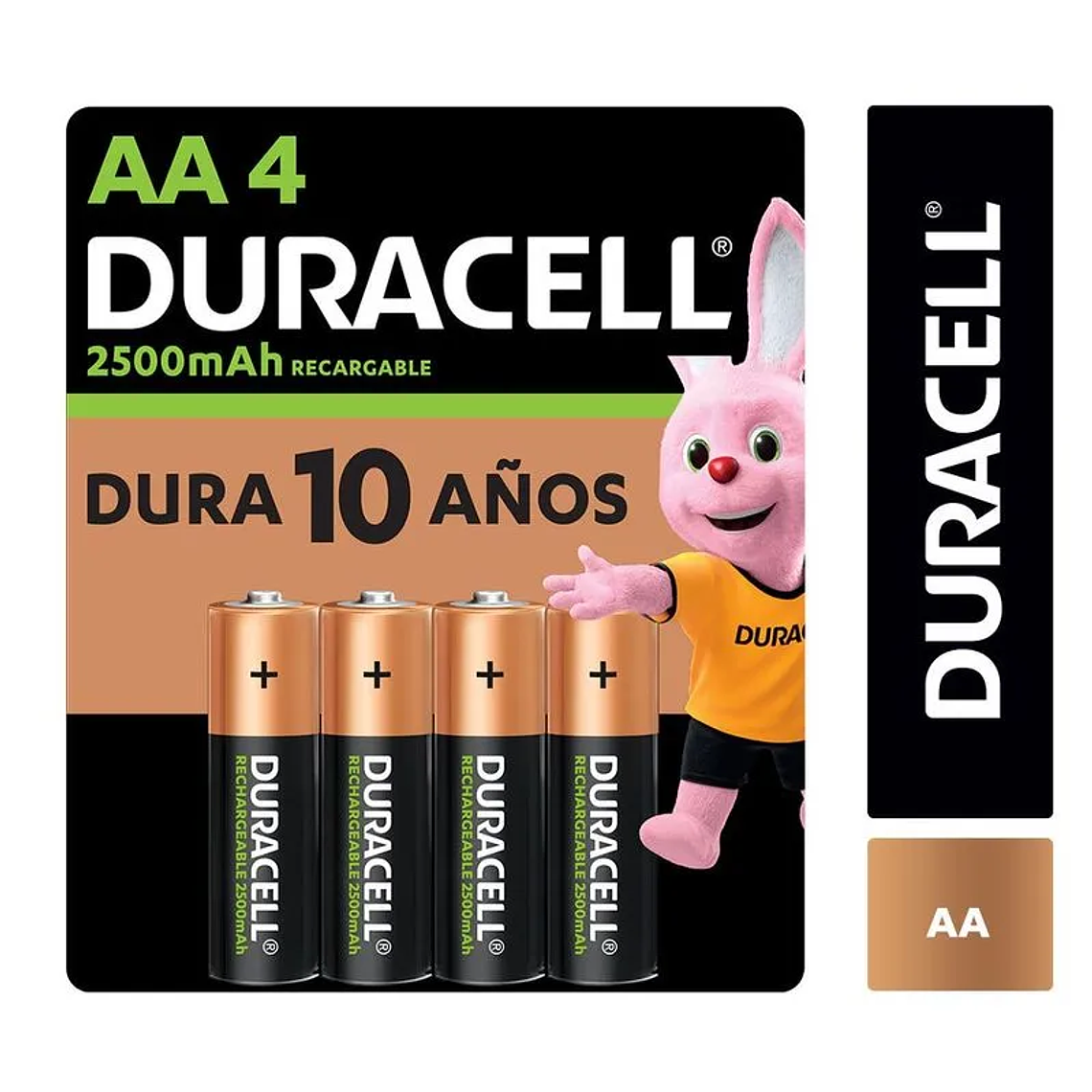Duracell Pilas RECARGABLES 2500MAH AA X4 1