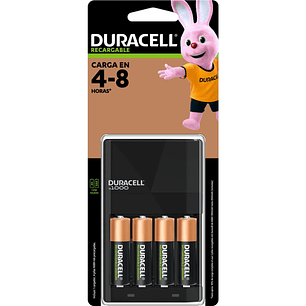 Duracell Cargador de pilas + 4 pilas AA recargables 2500MAH.