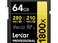 Tarjeta de memoria SDXC Lexar 64gb 1800x SDXC UHS-II 280/210 mb/s v60 gold - Miniatura 3