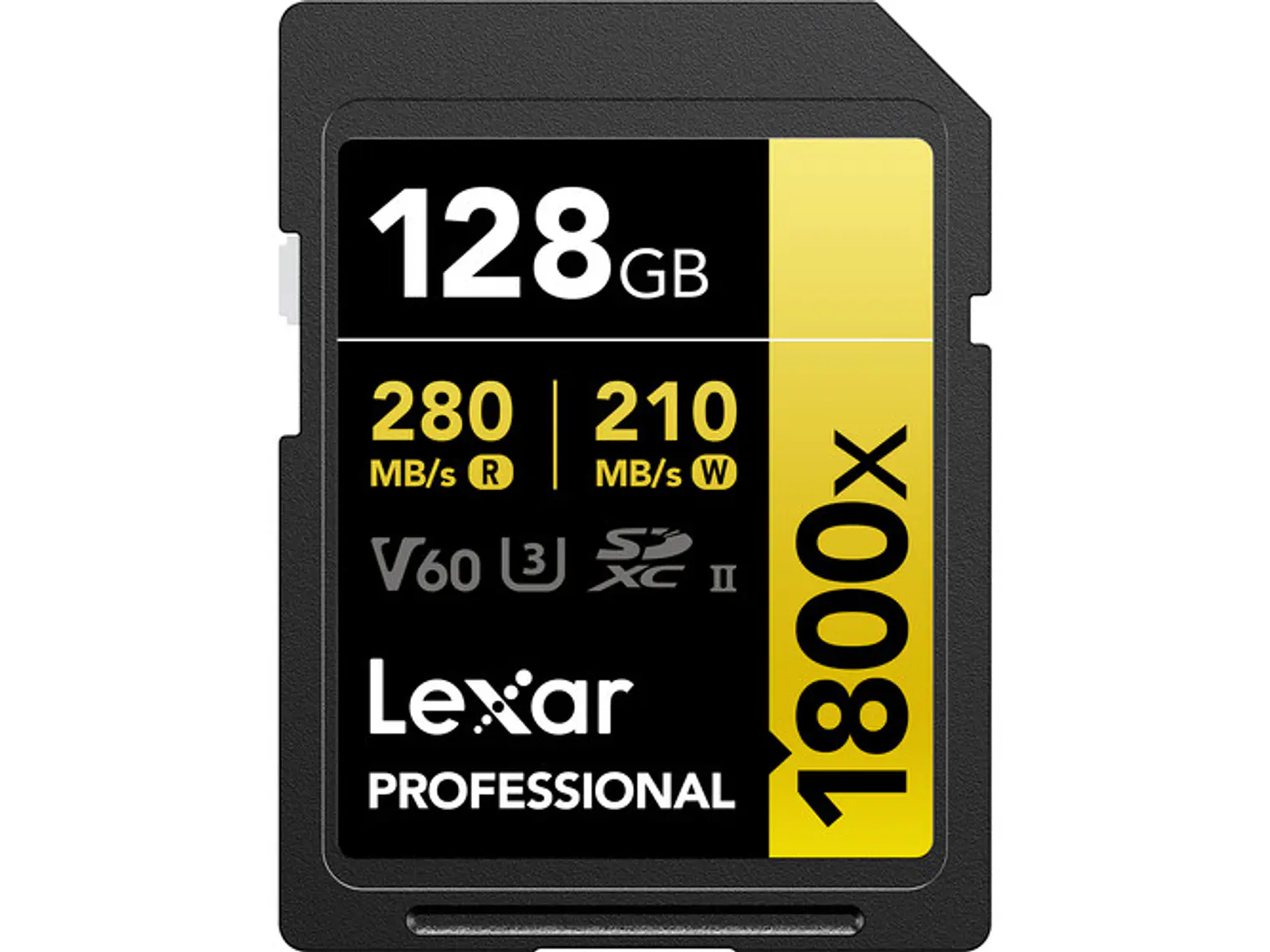 Tarjeta Memoria Lexar 128GB 1800X SDXC UHS-II 280/210MB/s V60 4K GOLD 3