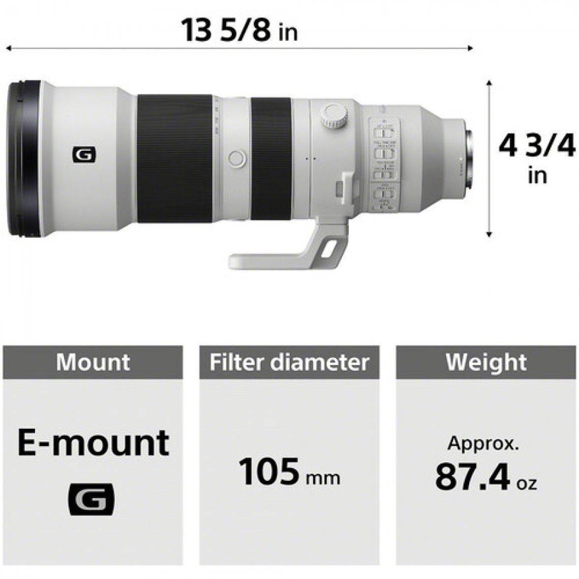 Sony FE 400-800mm f/6.3-8 G OSS Lente 5