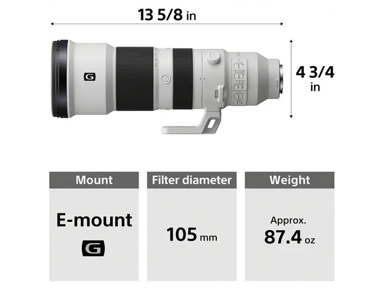 Sony FE 400-800mm f/6.3-8 G OSS Lente 5