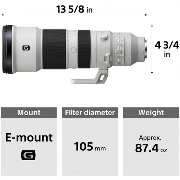 Sony FE 400-800mm f/6.3-8 G OSS Lente 5