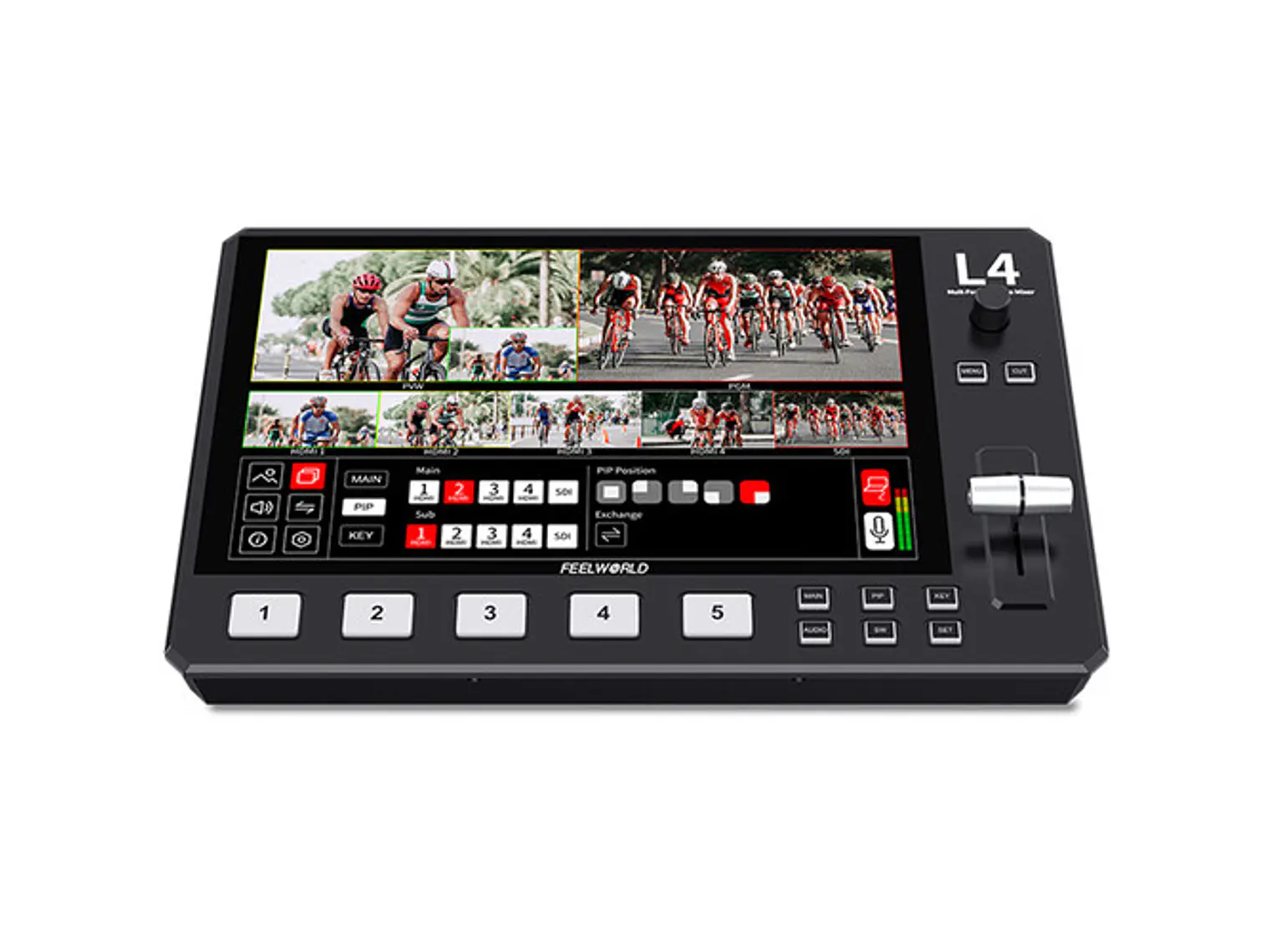 FeelWorld Switcher L4 HDMI LCD de 10,1
