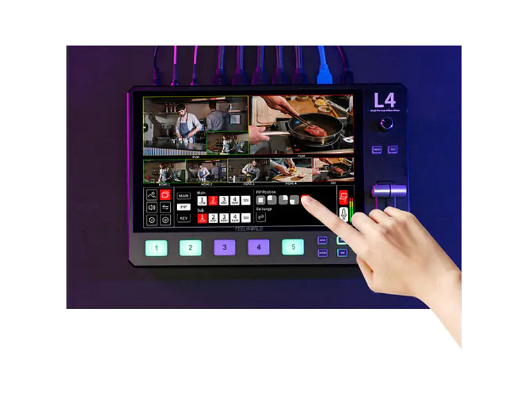 FeelWorld Switcher L4 HDMI LCD de 10,1