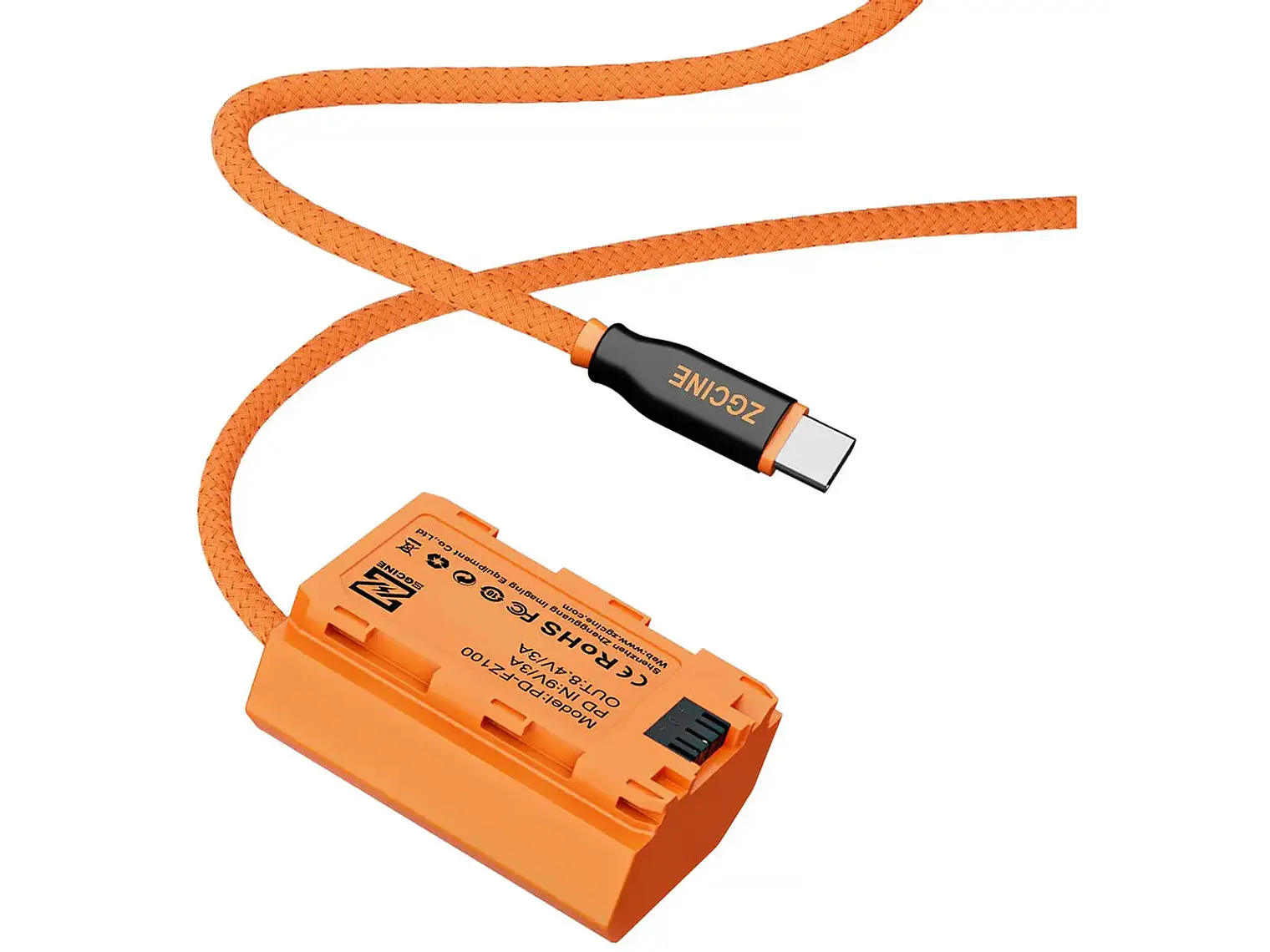 ZGCINE Dummy Battery USB-C PD NP-FZ100 - 60cm 2