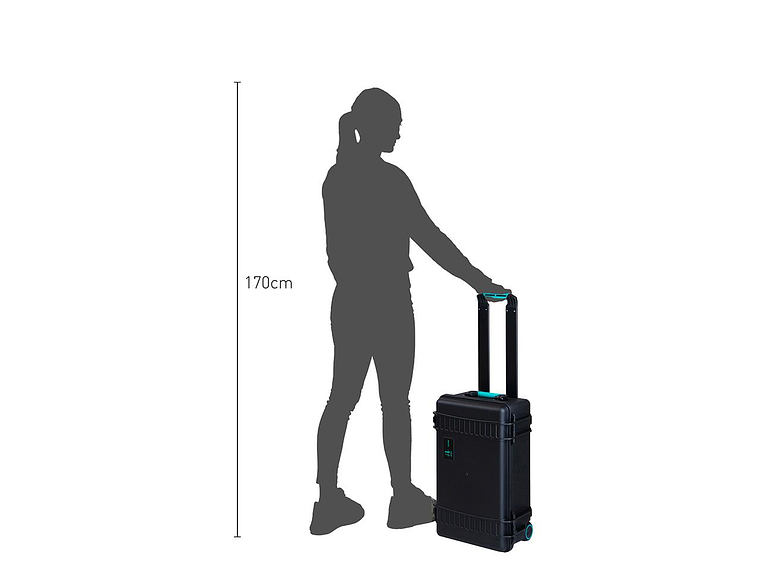 HPRC Maleta Rigida con Ruedas 54 x 34 x 23 cm con divisores 5