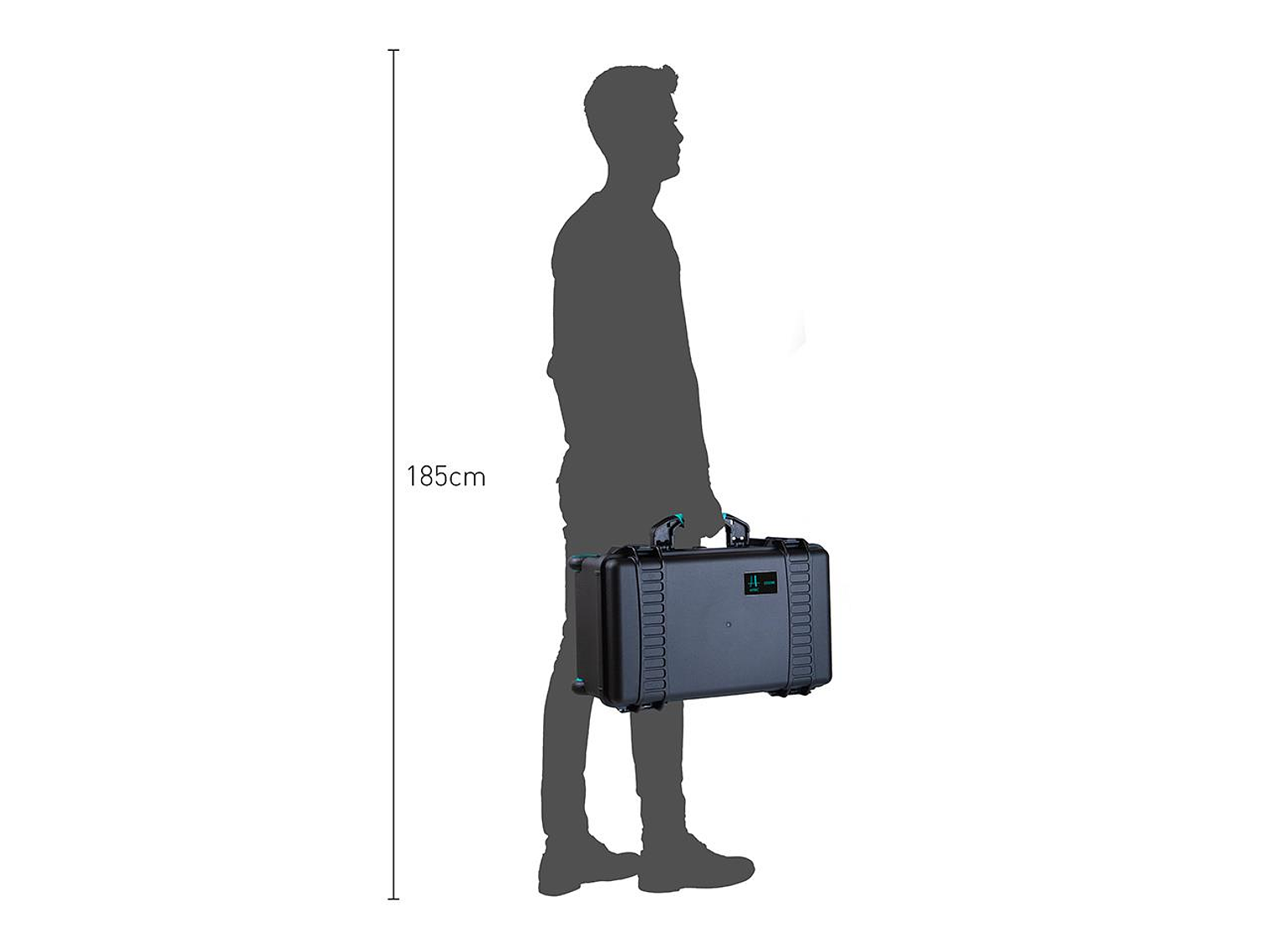 HPRC Maleta Rigida con Ruedas 54 x 34 x 23 cm con divisores 6