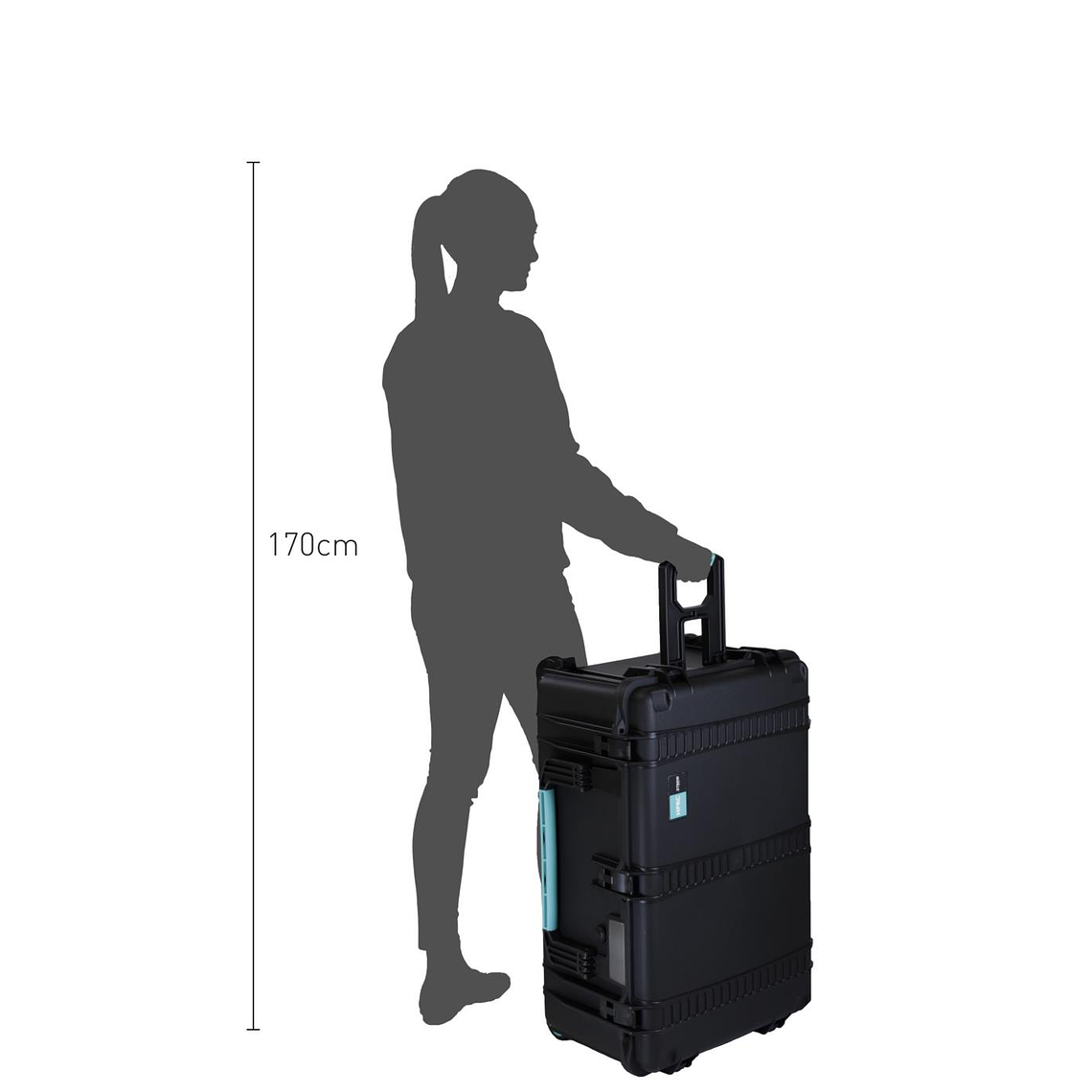 HPRC Maleta Rigida con 4 Ruedas 750X510X329MM con FOAM 4