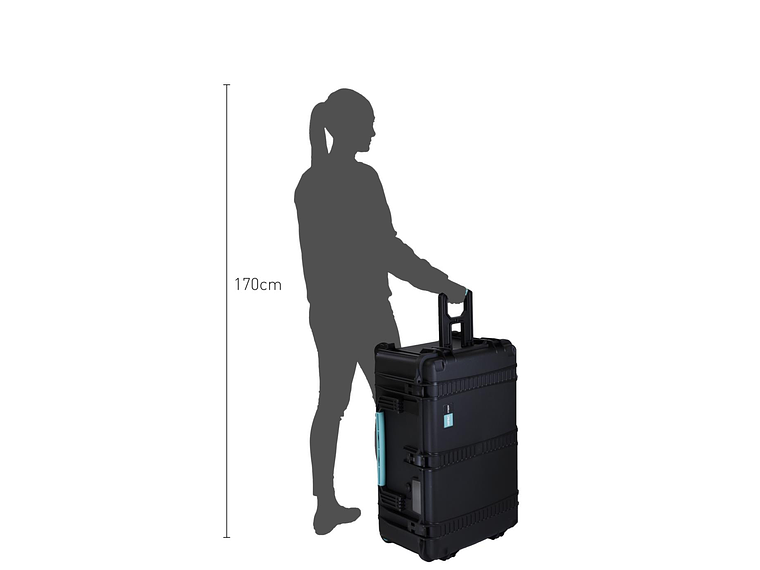 HPRC Maleta Rigida con 4 Ruedas 750X510X329MM con FOAM 4