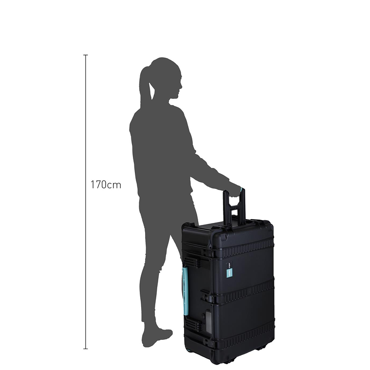 HPRC Maleta Rigida con 4 Ruedas 750X510X329MM con FOAM 4