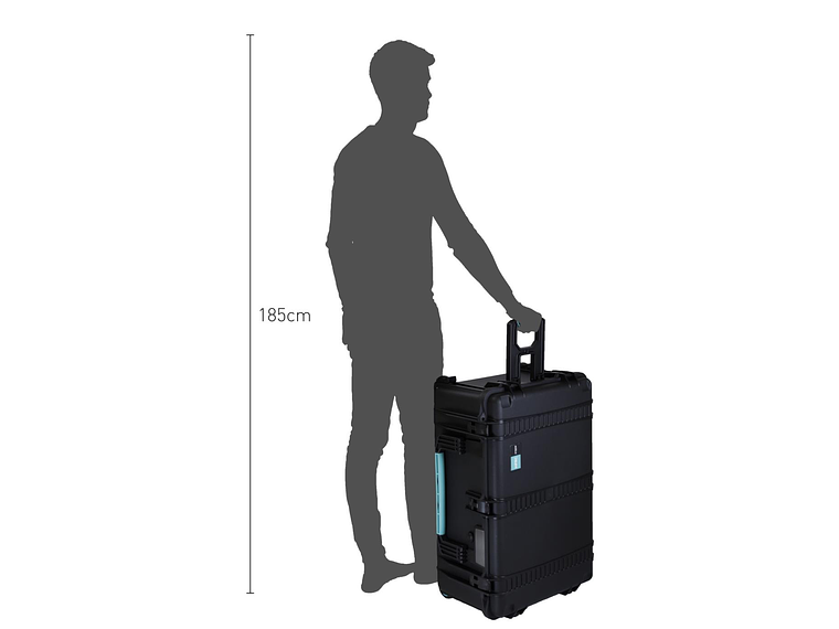 HPRC Maleta Rigida con 4 Ruedas 750X510X329MM con FOAM 5