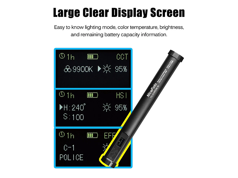 Nicefoto TC-210RGB 1.10W 2500-9900K 8