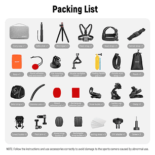 Neewer Kit de Accesorios 50 en 1 para Camaras de Acción