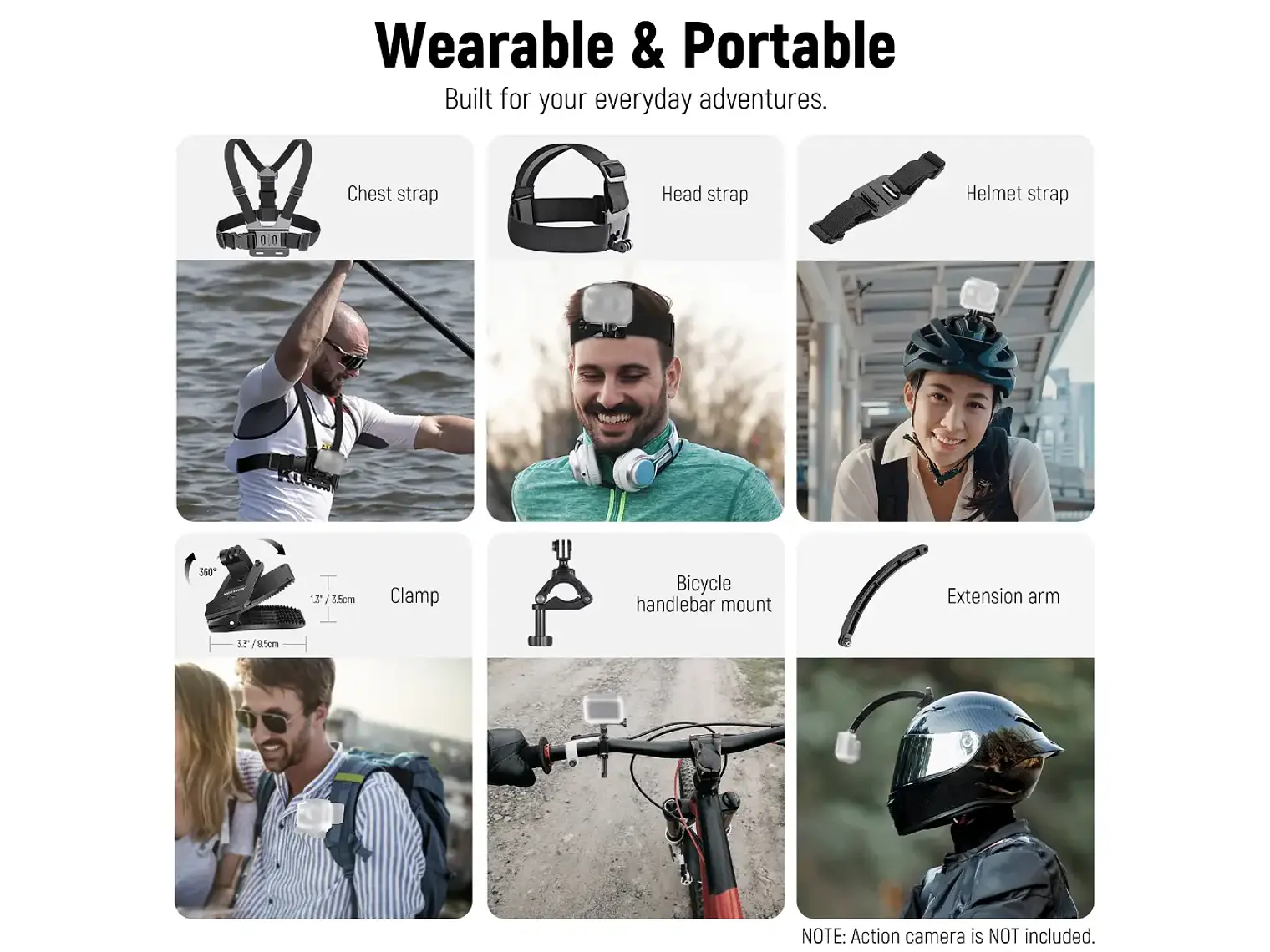 Neewer Kit de Accesorios 50 en 1 para Camaras de Acción 4