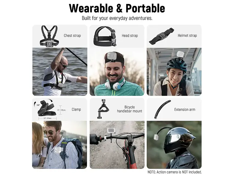 Neewer Kit de Accesorios 50 en 1 para Camaras de Acción 4