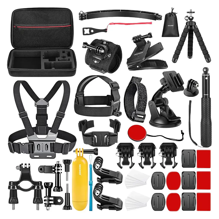 Neewer Kit de Accesorios 50 en 1 para Camaras de Acción 1