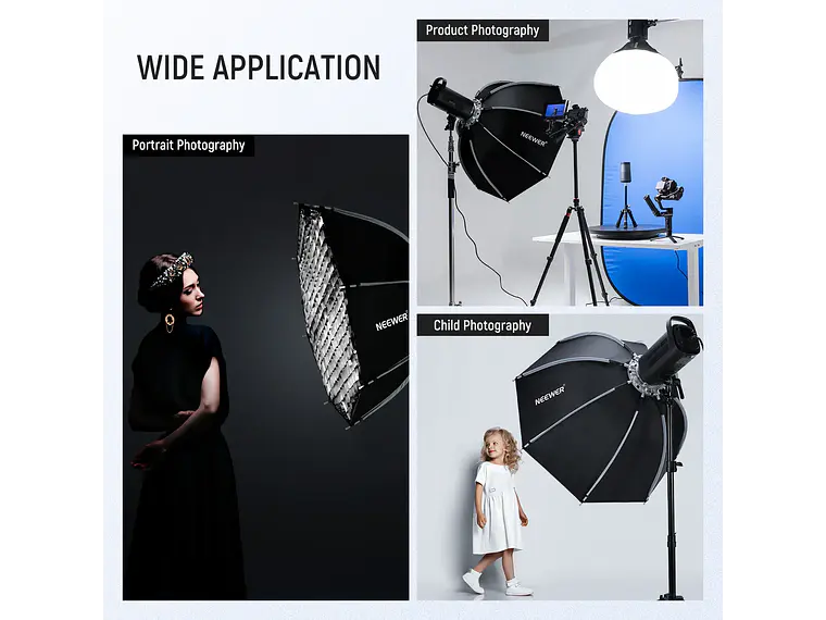 Neewer Softbox Octagonal de 45 cm con Montura Bowens 3